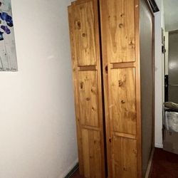 Twin Golden Oak Captains' Beds