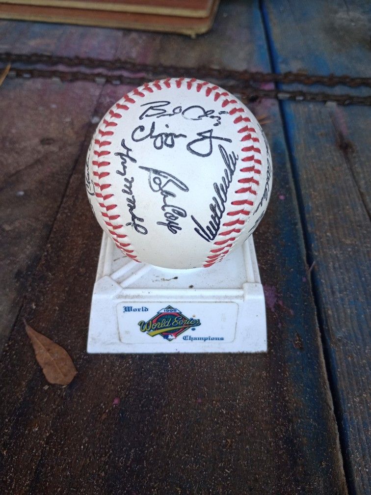 Autographed By Atlanta Braves 1995 World Series Champions Baseball