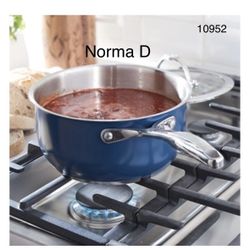 Olla De 3 Qts De Acero Inoxidable Color Azul Nueva En Su Caja 🌺 Princess House 🌺 