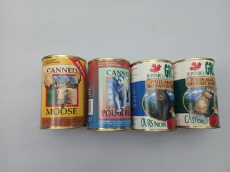 Canada can stuffed animals vintage