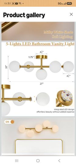 Bathroom lights.