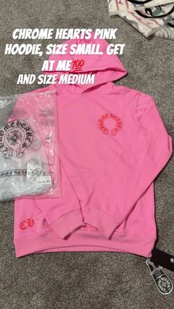 Size medium pink chrome hearts hoodie