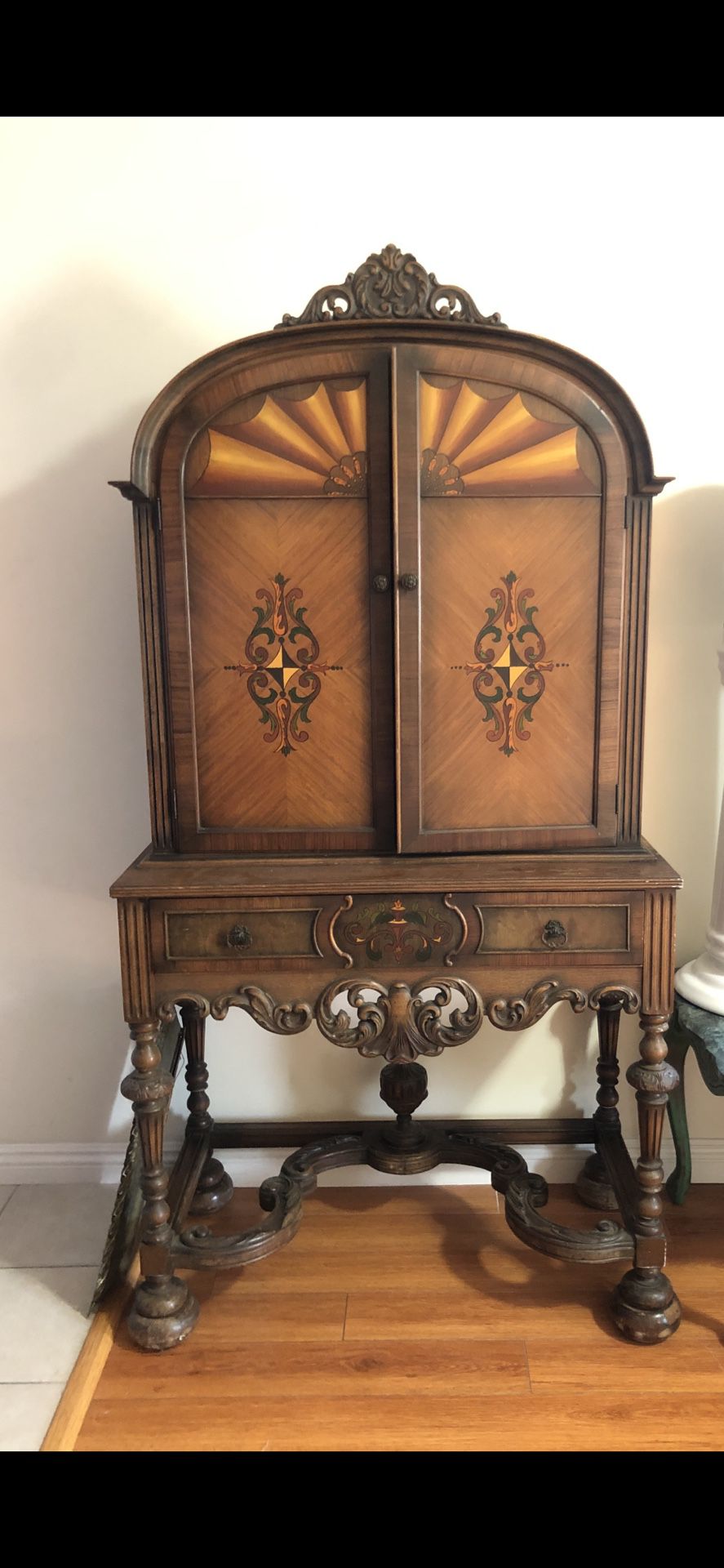 Antique European Hutch Cabinet Rare