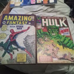 Spider Man And Hulk Comic Book Artwork 
