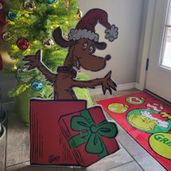 Max The Grinch's Pet Wood Sign