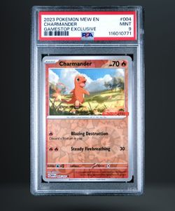 PSA 9 Charmander 004/165 GameStop Exclusive Pokemon MEW