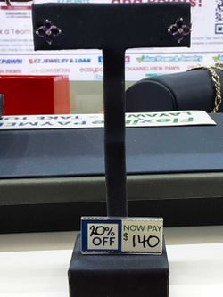 Single Stud Earrings White Gold 14k (.585) 1.5 grams