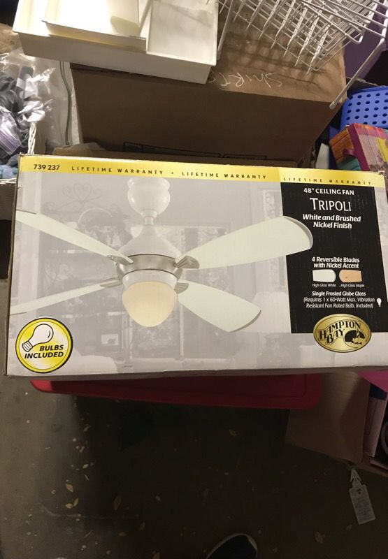 48 Inch Ceiling Fan Tripoli Hampton Bay New In Box For Sale In