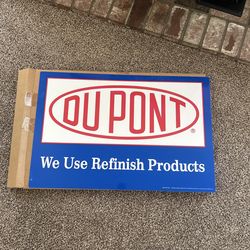 DuPont refinish  metal sign