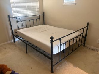 Black Metal Queen Bed Frame