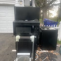 Appliance Set Ge Microwave,electric Range,freezer,dishwasher