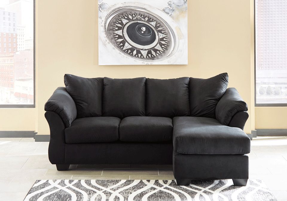 New Black Sofa Chaise CAN DELIVER TODAY