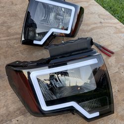 09-14 Ford F150 Smoked Headlights New
