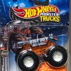 2026 Hot Wheels Monster Trucks BigFoot 1:64 Diecast Monster Truck Blue Orange.