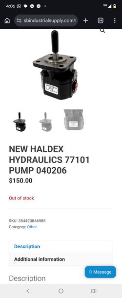 Working hydraulic pumps various sizes shapes starting at just $40
