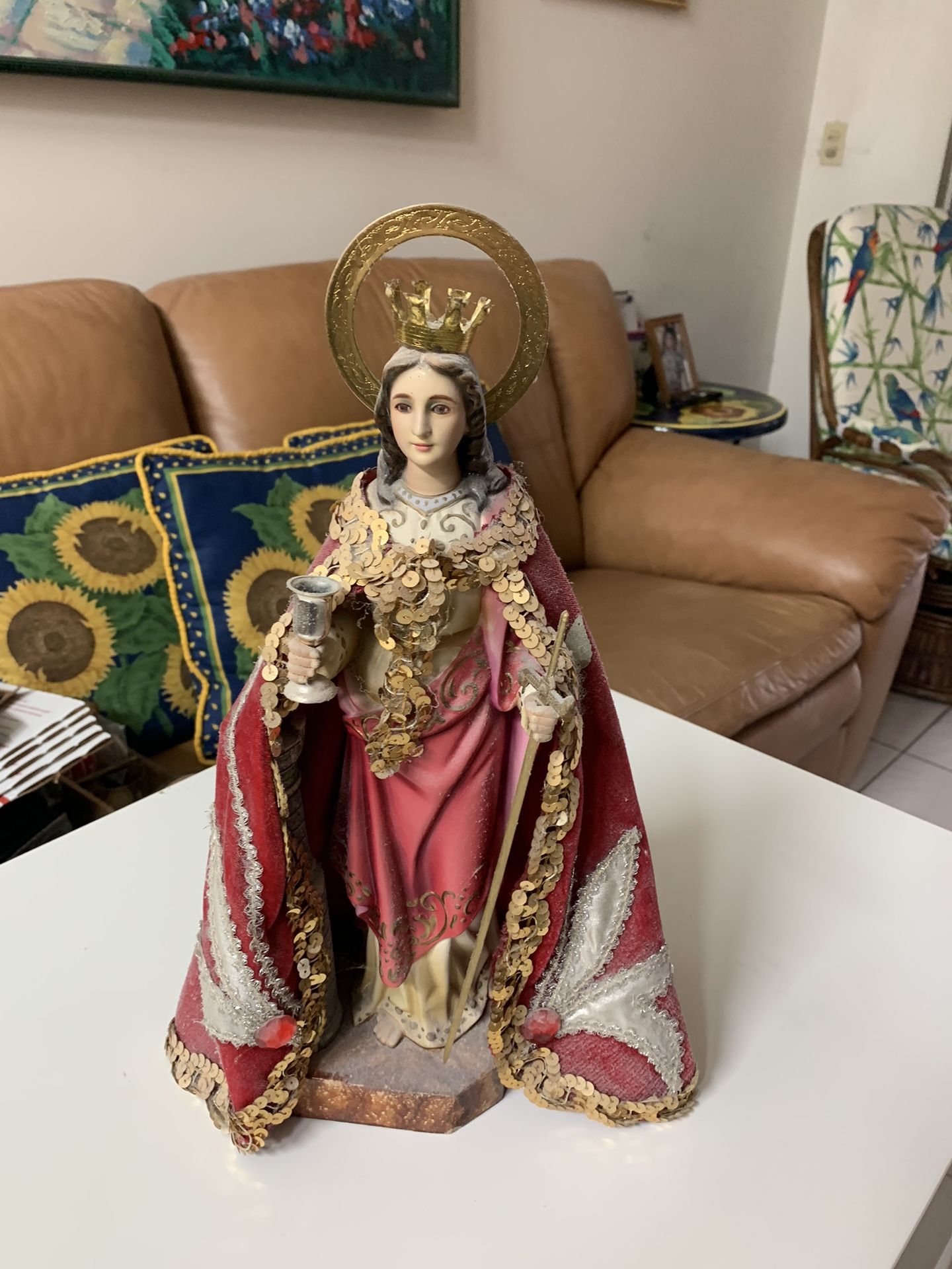 Virgen Santa Bárbara 12” Altura