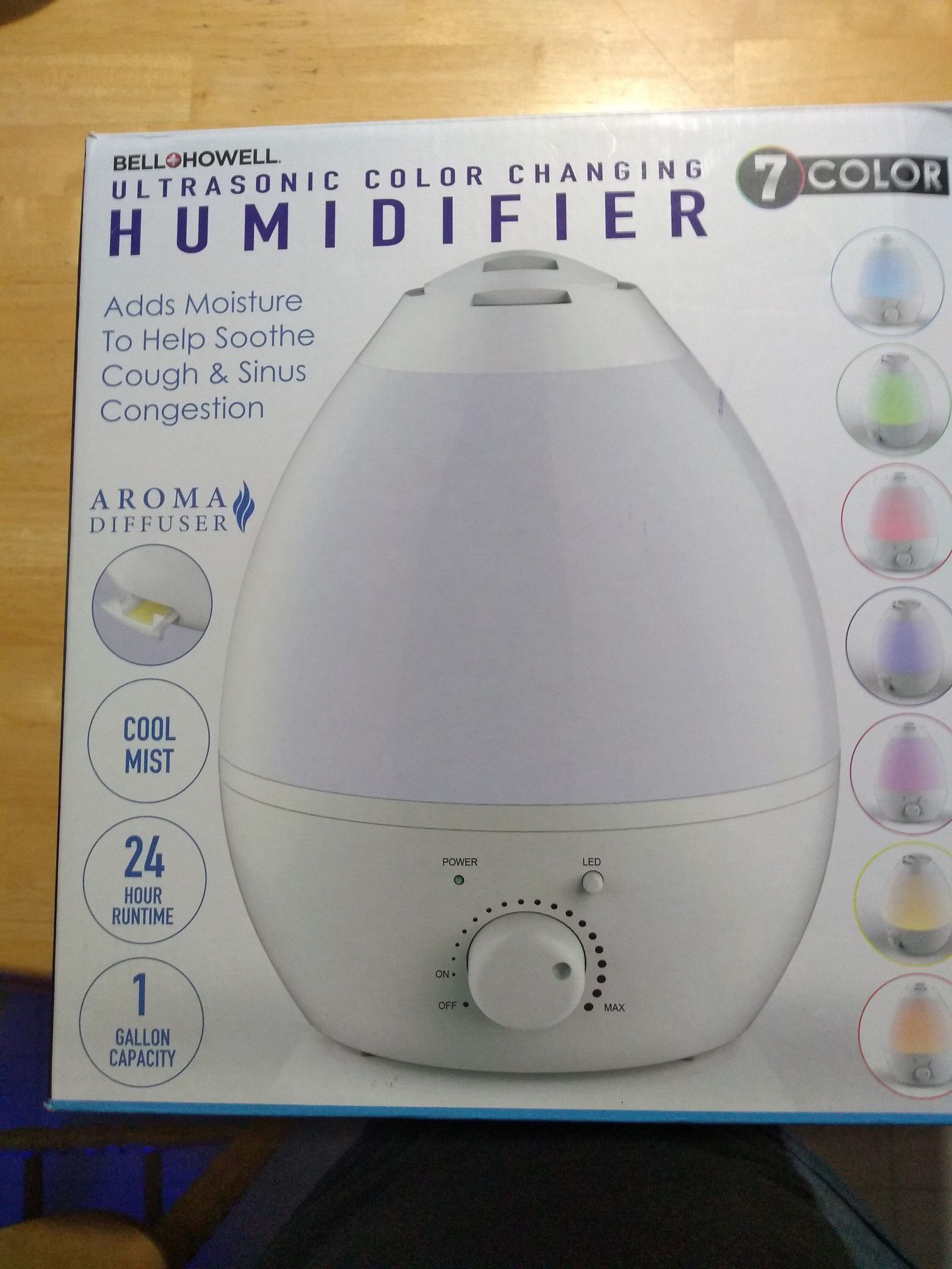 Bell Howell Ultrasonic Color Changing Humidifier