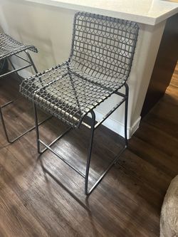 2 metal barstools counter height    For   Low counter