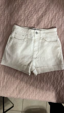 White Jean Shorts 