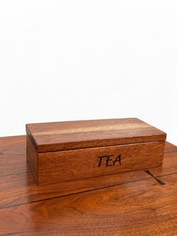Wood Tea Box – 4 Compartment Organizer