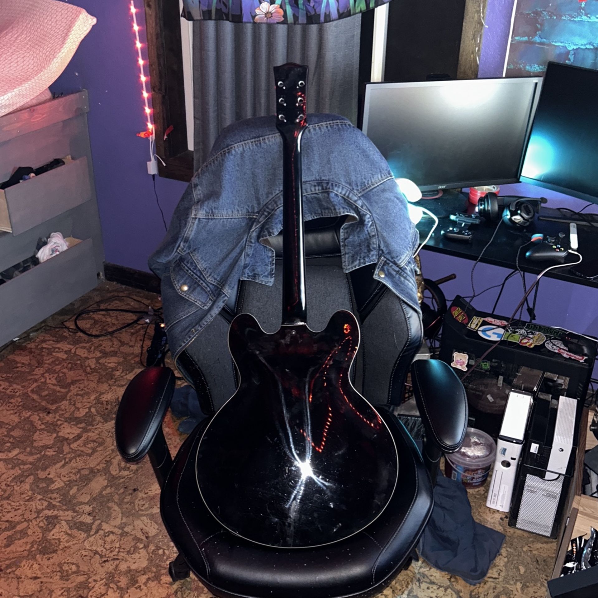 Beginner Hollow No Hardware Electric Guitar