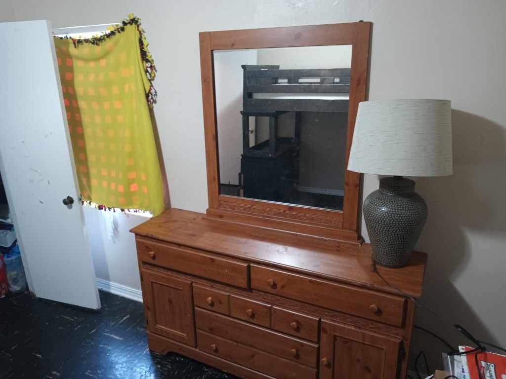 Dresser With Mirror. Real Wood!