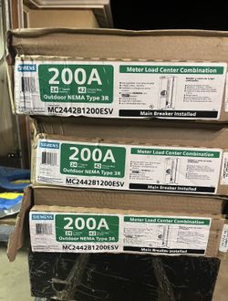 Siemens main panel solar ready 200 Amp 24 to 42 space