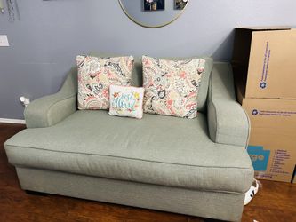 SAGE GREEN COUCH FROM MATHIS BROTHERS