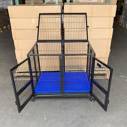 (New in box) $160 Stackable Folding Dog Cage Crate Kennel Heavy-Duty 37x25x33 inches 