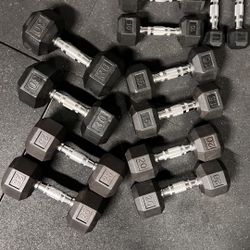 Dumbbell Lot  (Rubber) Set 5lbs - 30lbs