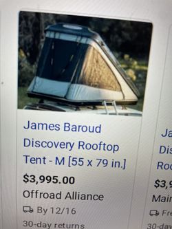 James Baroud Discovery M vehicle rooftop camper truck tent 