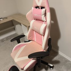 White/Pink Gaming Chair