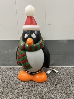 Blow Mold Chilly Willy Christmas Penguin Electric Light General Foam