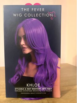 Purple Long Wavy Wig – Heat Resistant Costume/Cosplay Wig