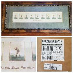 Glass Framed Artwork -" The Golf Seing Progression"