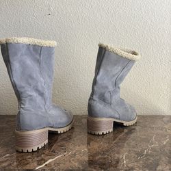 Gray Suede Boots-Women, size 9