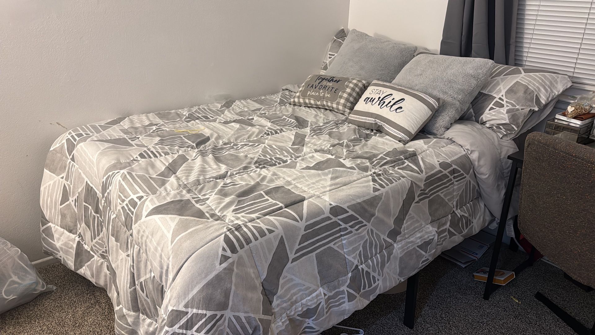 Full/queen Bed And Bed Frame
