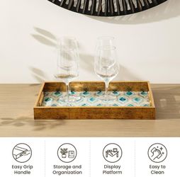 Juego de bandejas decorativas glitzhome