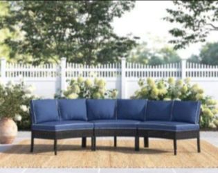 Curved patio furniture set round patio furniture set brand new patio sofa patio couch outdoor couch outdoor furniture brand new in the box 🆕✅☑️🚚