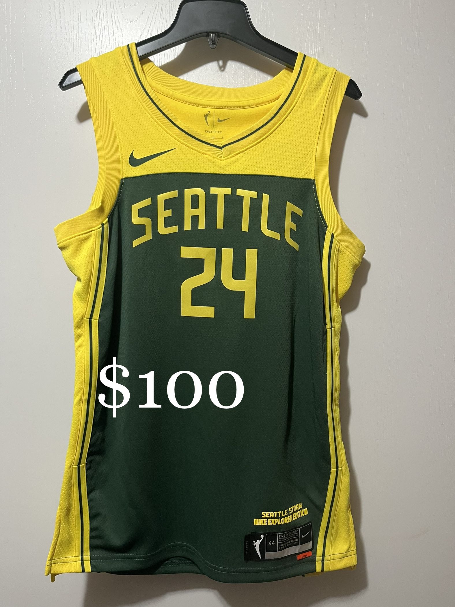 Seattle Storm Jewell Loyd #24 Nike Women's Green WNBA Explorer Edition Jersey M