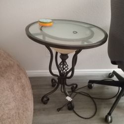 Frosted Glass Bowl Centerpiece 