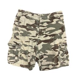 Men’s 34- Quicksilver Green Camo Cargo Shorts 