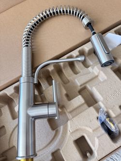 Kohler Premium Pull Down Kitchen Faucet Brushed Nickel New