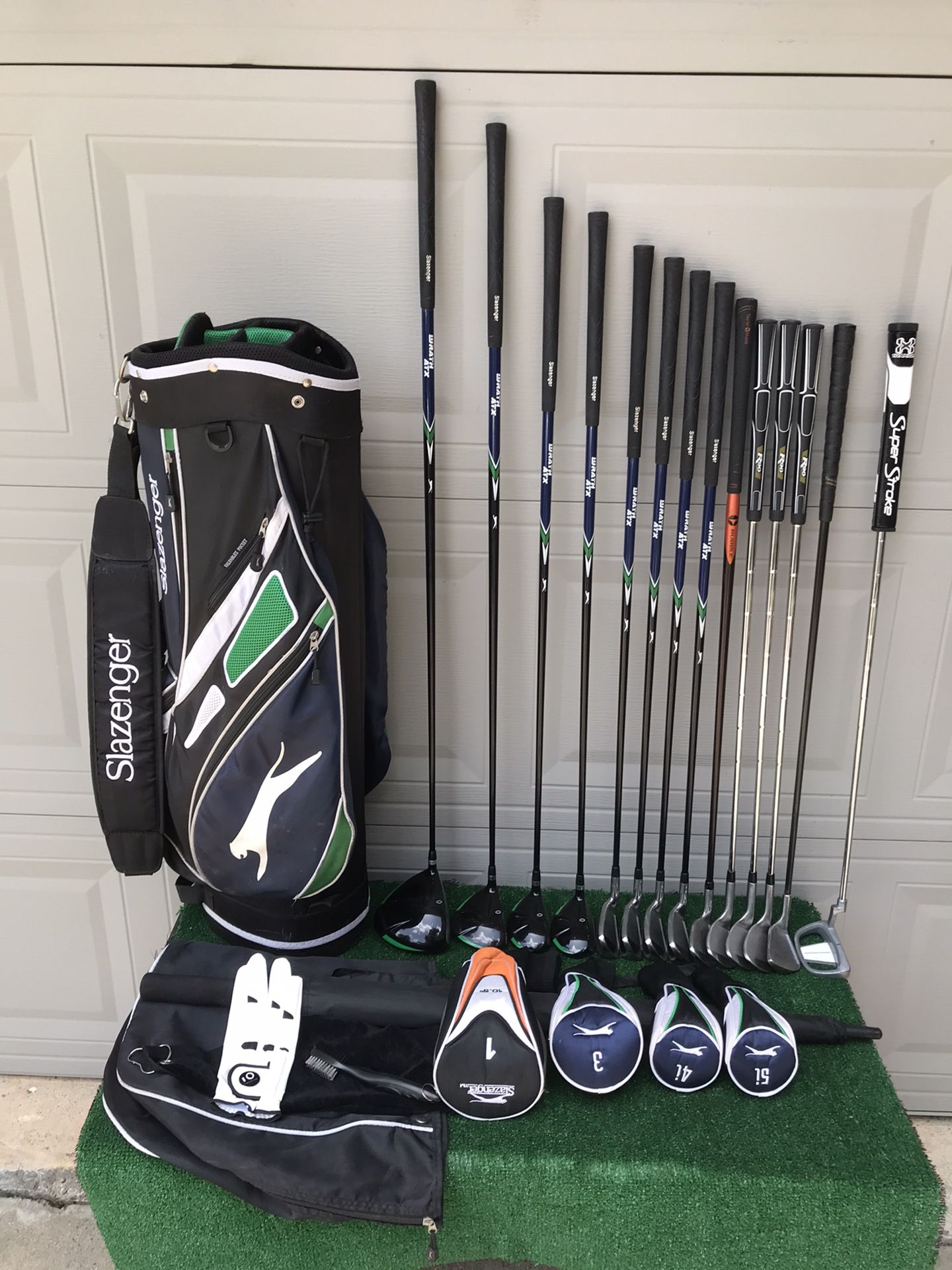 Man’s Complete 14 Club Golf Set with Cart Bag and Accessories