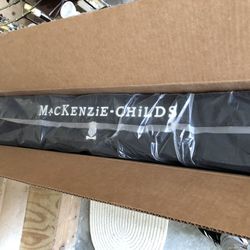 Mackenzie-Childs LARGE DOG BED Black/White Courtly check. Retails $300 out of stock online.