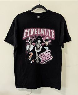 Xavier Wulf / Ethelwulf Vintage Style Rap Graphic T-Shirt - Black (Size M)
