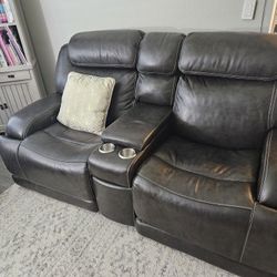 1 Leather Power Reclining Couch
