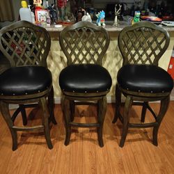3 Bar Stools Chairs Barstools 30"