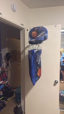iBaseToy 2-in-1 Over-the-Door Basketball Hoop