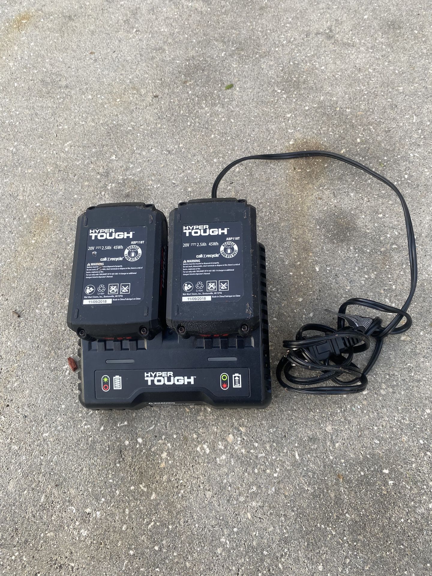 hyper tough 20v batters and charger